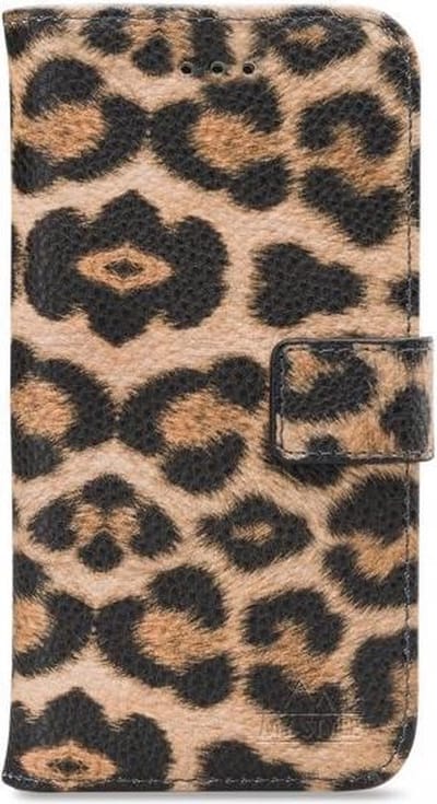 My Style Telefoonhoesje geschikt voor Apple iPhone 13 Mini Hoesje | My Style Flex Wallet Bookcase Portemonnee | Pasjeshouder voor 3 Pasjes | Telefoonhoesje voor Pinpas / OV Kaart / Rijbewijs - Leopard