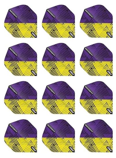 Hardcore Radical Blue & Black Fleck Dart Flights - 12 Dart Flights in 4 Sets