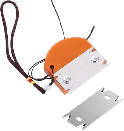 Thijox - Randsnijgereedschap voor hout – Draagbare handmatige schaafmachine met 1 reservemes – Voor PVC en ABS – Kaki – Duurzaam en robuust