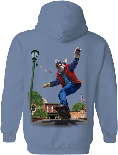 Back To The Future Cat To The Future The Coloured House Hoodie S