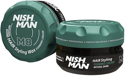 Nishman M8 Crème Pommade Coiffante Brillance Naturelle pour Cheveux 100 ml