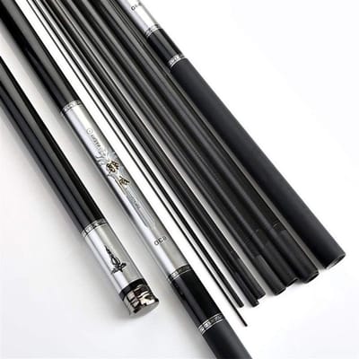 Telescoop hengel - Carbon hengel - Vissen op forel - Superharde vezel - 6.30 meter - Wit
