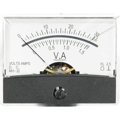 VOLTCRAFT AM-60X46/30V/1,5A/DC AM-60X46/30V/1,5A/DC Inbouwmeter AM-60X46/30 V/1,5 A/DC 30 V/1,5 A Draaispoel