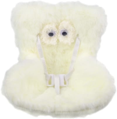 NTHProducts - Pop Car Seat - Plush Doll Car Seat - Schattige Auto Ornament - Wit - Zachte Decoratieve Kussen - Geschikt voor Volwassenen - 14x9x8 cm