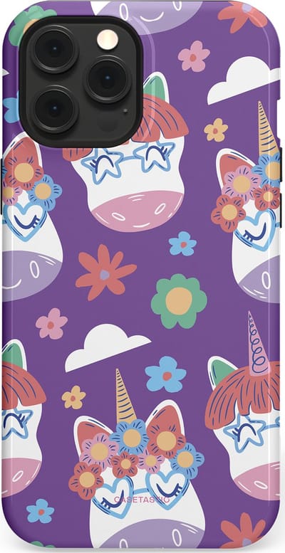Casetastic Hoesje Geschikt voor Apple iPhone 12 Pro Max Magsafe - Stijlvolle Beschermende Duo-layer Case - Eenhoorn Magie