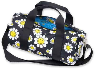 LOQI Weekender Medium - Flowers Black gerecycled