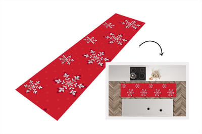 Keukenloper - Loper keuken - Patronen - Kerst - Zilver - Planten - 200x50 cm - Keukenloper vinyl