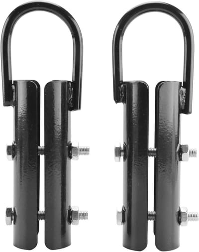 Klimtouwklem - Touwbevestiging - Krachttraining Binnen - Zware Ijzeren Constructie - 15 Inch Touw - Zwart