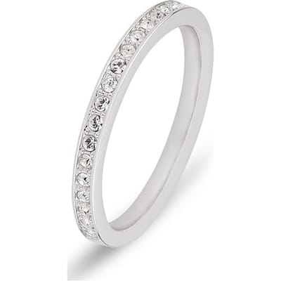 Swarovski Zeldzame Ronde Rhodium Plated Ring Damesringen Zilver 1121067 Box (Random Color),52 white