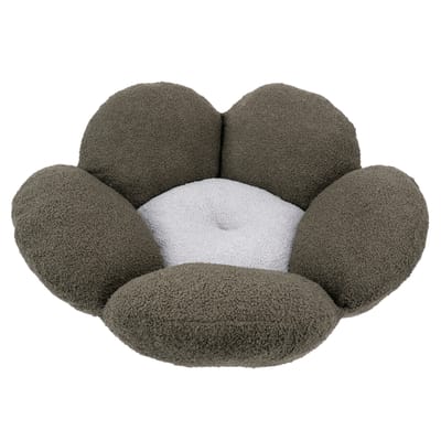 Ferplast knuffelbed Fiore Bouclé, groen/grijs Ø64x21cm hond