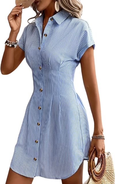 Bovista Zomerjurk Dames - Zomerjurken - Volwassen - Jurk - Ibiza Stijl - Sundress - Blauw - Maat XL