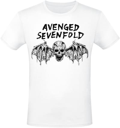Avenged Sevenfold Bat Heren T-shirt - wit - XXL