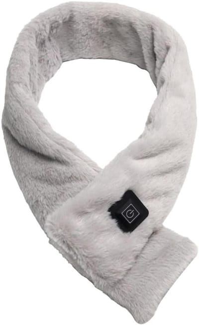 Verwarmde Sjaal met 3 Instelbare Temperaturen voor de Winter, Ideaal als Cadeau voor Dames en Heren, One Size (Grijs)
