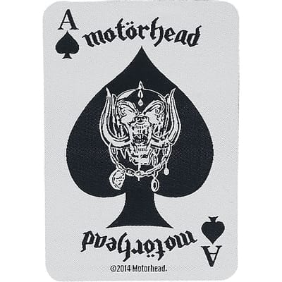 Motörhead Patch - Ace Of Spades Card - voor Geen - wit-zwart