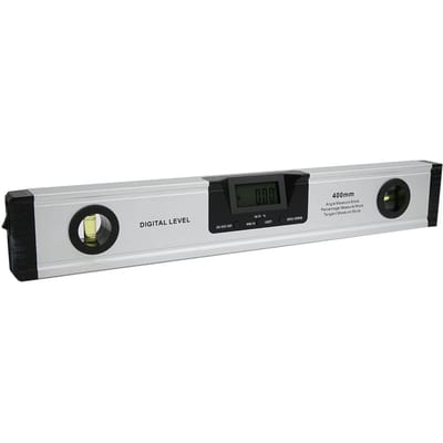 Règle à niveau Rapporteur LCD numérique Inclinomètre Rechercheur d'angle Outil de mesure de niveau avec laser magnétique 400 mm white