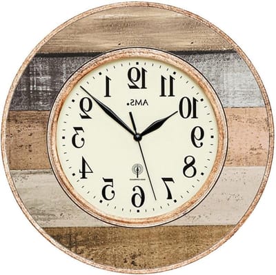 Wandklok - Kastklok - Tijd Weergeven - Radio controle Beweging - 35x4x279cm - Zilver