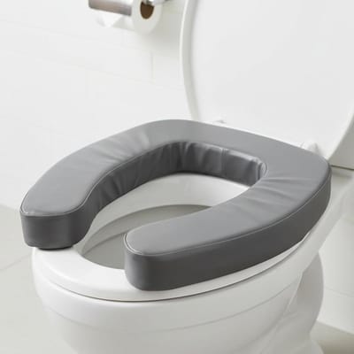 Toiletbrilverhoger - Zitverhoger WC - Veiliger Gebruik - Waterdichte Coating - 5 cm Hoog - Grijs