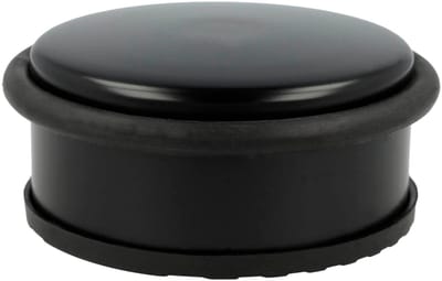 Dailygoods- Deurstopper Zwart 1,5 kg - Robuust Roestvrij Staal - Antislip Onderkant - Deurstoppers Voor Binnen/Buiten - Modern Design - Veiligheid en Stijl - Deurbuffer