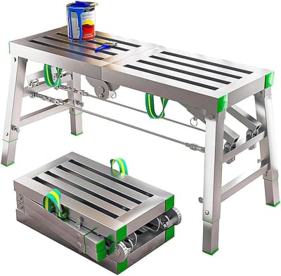 Werkplatform Steiger - Opvouwbare Toren - Klus Werk - Verstelbare Hoogte - MAX 400kg - Zilver