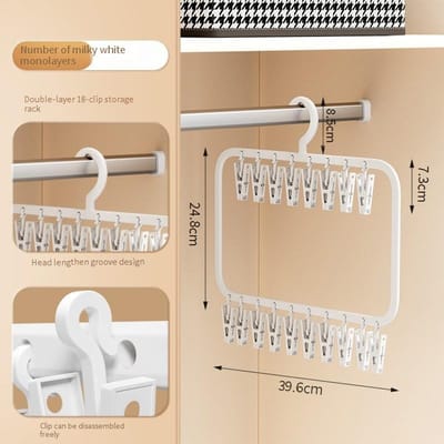 Kleding Droogrek Baby Garderobe Opbergruimte Multi-clip Kinderen Kwijlhanddoek Sokken Multifunctioneel Hangrek