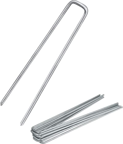 Grondankers Gegalvaniseerd Staal - Grondpennen Haringen - Tuin en Camping - Extra Lange Stevige Bevestiging - 250x200x25x3.8mm - Zilverkleurig