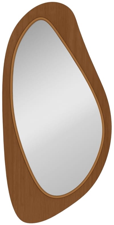 Raamspiegel - Wandspiegel - Houten Spiegel - Landelijk - Grenen Fineer - Rechthoekig - Decoratief - Wandmontage - Woonkamer - 91,5x45x3cm - 1 Stuk - Natuurhout