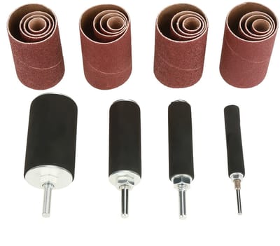 Dailygoods- Schuurtrommelkit 20 Stuks - Schuurmachinekit - Spindelschuurtrommel - Houtbewerking - Doe-het-zelf - Duurzaam en lichtgewicht - Schuurset