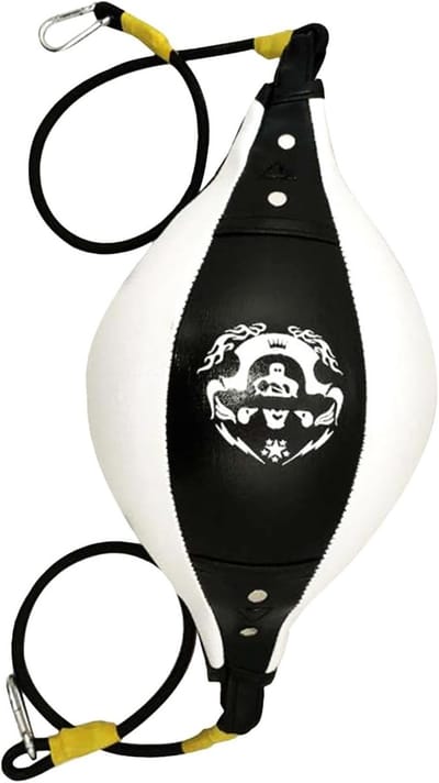 Boksbal - Snelheidstas Training - Fitness Training - Verhoogde Wrijving - 38x18 cm - Zwart Wit