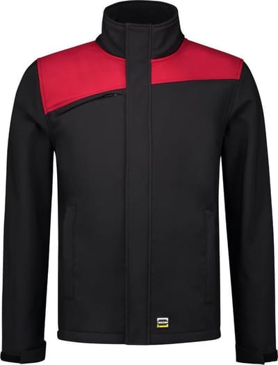 Tricorp Softshell Bicolor Naden 402021 - Mannen - Zwart/Rood - 3XL