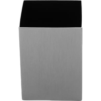 Porte-stylo Noir Épaissi Acier Inoxydable 304 Multifonctionnel Gobelet Carré pour Articles de Papeterie Pinceaux de Maquillage gray