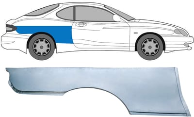 Reparatiepaneel achterspatbord voor Hyundai Coupe 1996-2002 / Rechts / COUPE