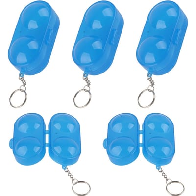 5 Pièces Boîte de Rangement en Plastique pour Tennis de Table Conteneur pour Balles de Ping-Pong Peut Contenir 2 Balles avec ChaîneBleu blue
