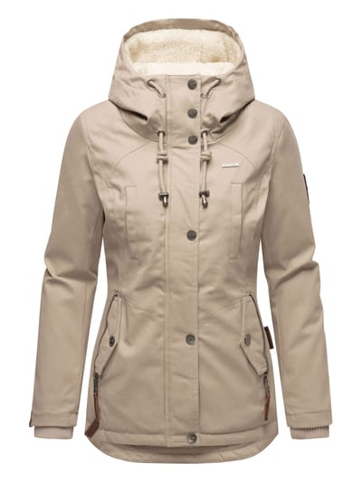 Marikoo dames winterjas met teddyfleece voering & capuchon