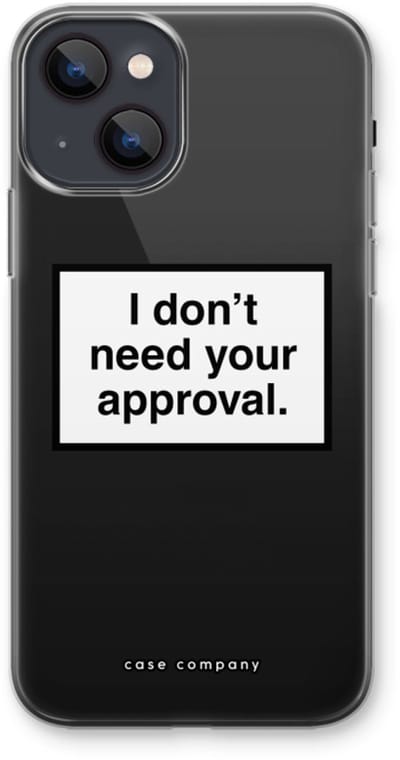 Case Company® - Hoesje geschikt voor iPhone 13 mini hoesje - Don't need approval - Soft Cover Telefoonhoesje - Bescherming aan alle Kanten en Schermrand