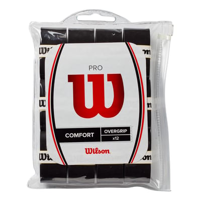 Wilson Pro Overgrip Verpakking 12 Stuks-Zwart
