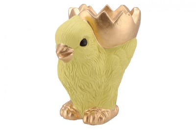 Easter chicken-bowl geel 14x9,5x14cm - paasdecoratie