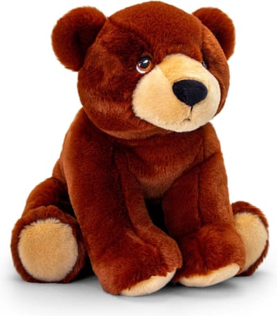 Keel Toys pluche bruine beer 18cm duurzaam knuffeldier.