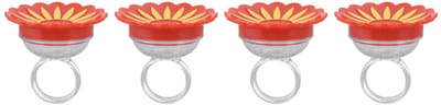Dailygoods- Kolibrievoeder 4-delig - Handheld Voeder - Compact - Multifunctioneel - Plastic - Aantrekkelijk voor Kolibries - Vogelfeeder