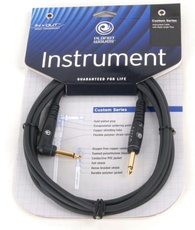 D'Addario PW-GRA-20 Instrumentenkabel 6m 1x rechte/ 1x hoekstekker - Instrumentenkabel