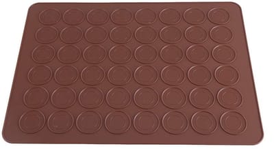 Dailygoods- Macaron Mattenset tot 48 Stukken - Siliconen Bakvormen - Hittebestendig - 39 x 28,5 cm - Voedselveilig - Creatieve Bakvorm