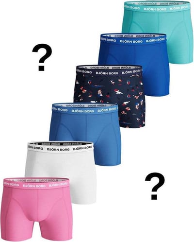 Björn Borg - Heren - Onderbroeken - Verrassingspakket - 6 Pack Boxers - Maat S