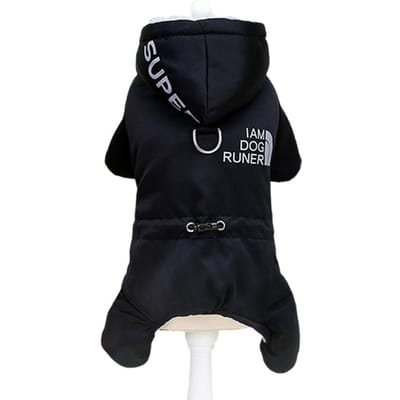 Vêtements Imperméables pour Chiots Veste Réfléchissante pour Animaux de Compagnie Petits Chiens Moyens Chats Manteau Bouledogue Français Caniche Shih Tzu Tenues Chihuahua Décor S noir