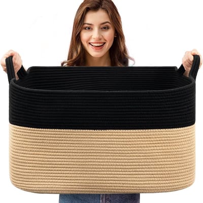 Dailygoods - Extra Grote Opvouwbare Opbergmanden, 65 Liter, Stof Organizerbox met Handgrepen