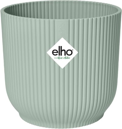 Elho Vibes Fold Rond 18 - Bloempot voor Binnen - 100% Gerecycled Plastic - Ø 18.4 x H 16.8 cm - Sorbet groen