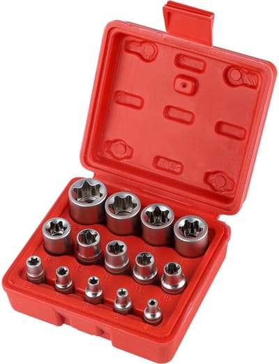 Ynkkvre – Torx-dopsleutels – 14 Stuks – E4 tot E24 – Zeshoekig