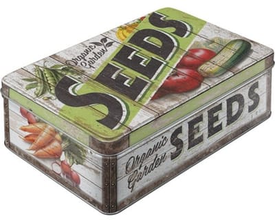Blik Tin Box Flat Garden Seeds
