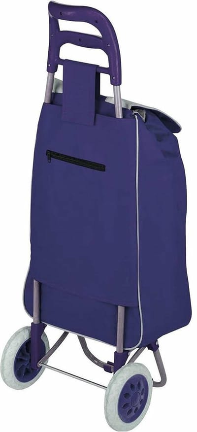 Benson Boodschappentrolley - blauw - 96 x 34 x 21 cm - 40 liter