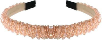 Haarsoires Haarband Diadeem 1,3cm – Facetkralen - Streeppatroon – Goud - Glanzende Haaraccessoire voor Feest of Bruiloft