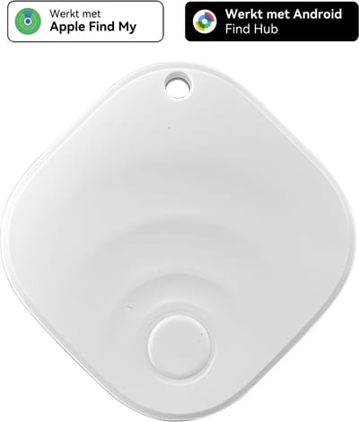 Rayofi Air Tag - Bluetooth-tracker en sleutelvinder - Compatibel met Apple Find My en Android Find My-apparaten - Werkt met Apple iPhones en Android-apparaten - Wit