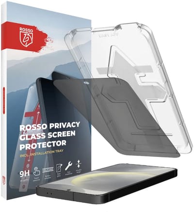 Rosso Privacy Screen Protector Geschikt voor Samsung Galaxy S24 Plus - 9H Gehard Glas - Met Installatietray - Case Friendly Tempered Glass - Anti Spy - Eenvoudige Installatie
